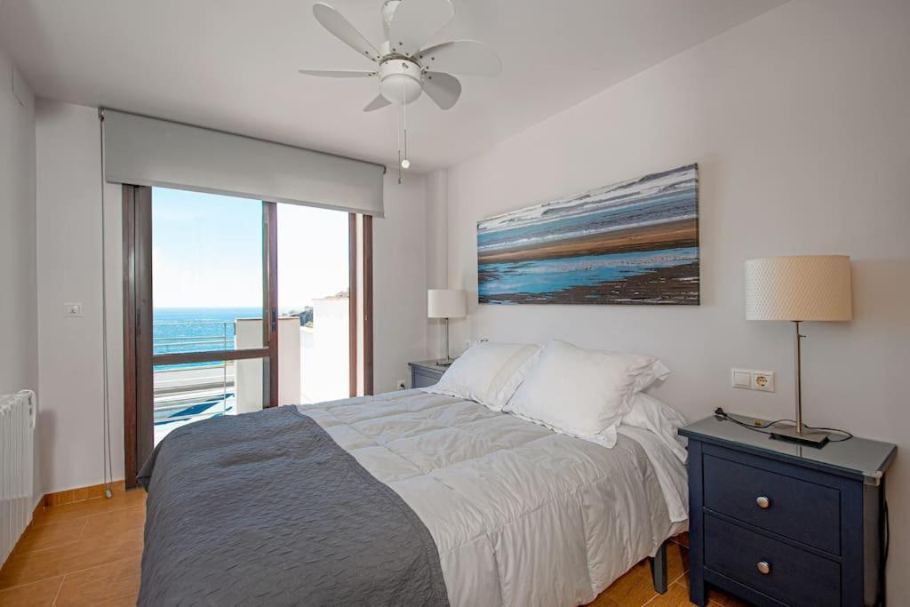 Sunny House With Great Sea Views, 3 Terraces, Private Heated Pool And Sauna La Herradura  Exterior foto