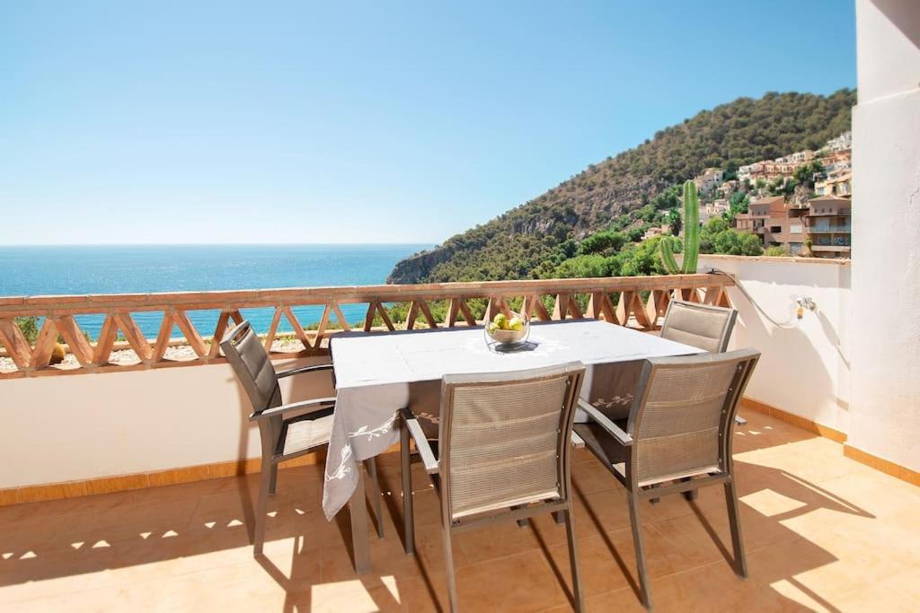 Sunny House With Great Sea Views, 3 Terraces, Private Heated Pool And Sauna La Herradura  Exterior foto
